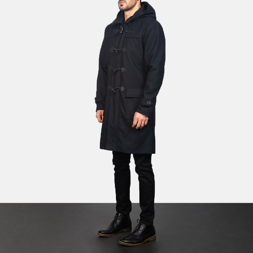 Men's Drake Black Wool Duffle Coat – The Jacket Maker