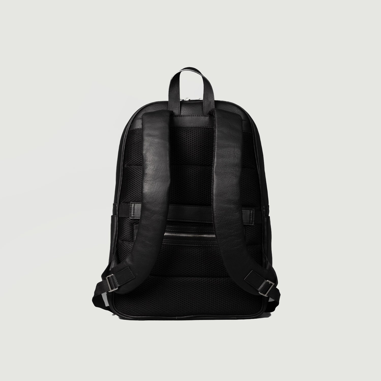 The Philos Black Leather Backpack For Men & Women