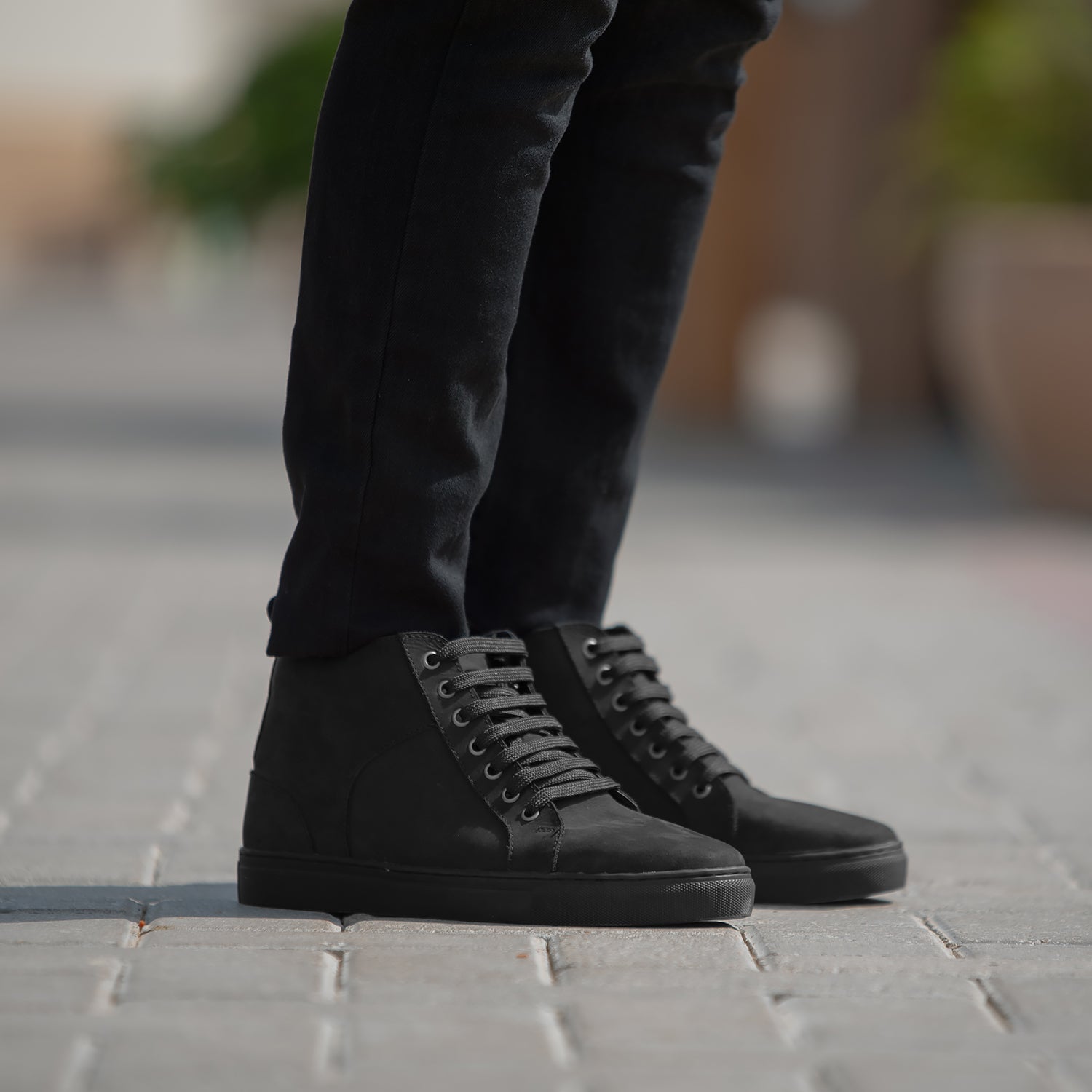 Marty High Top Black Nubuck Sneakers For Men The Jacket Maker